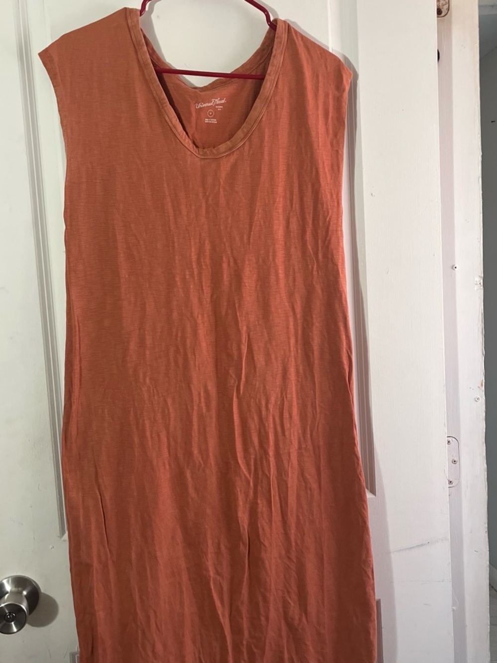 Universal Thread Sleeveless V-Neck Tunic in Burnt Orange